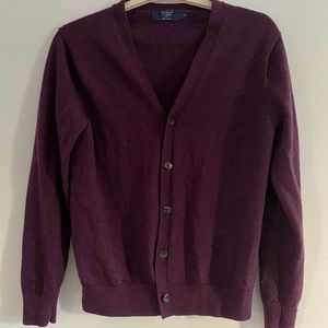 J Crew Men’s Maroon Cardigan (100% Merino Wool)